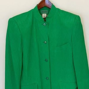VINTAGE - KENZO SILK SUIT GREEN